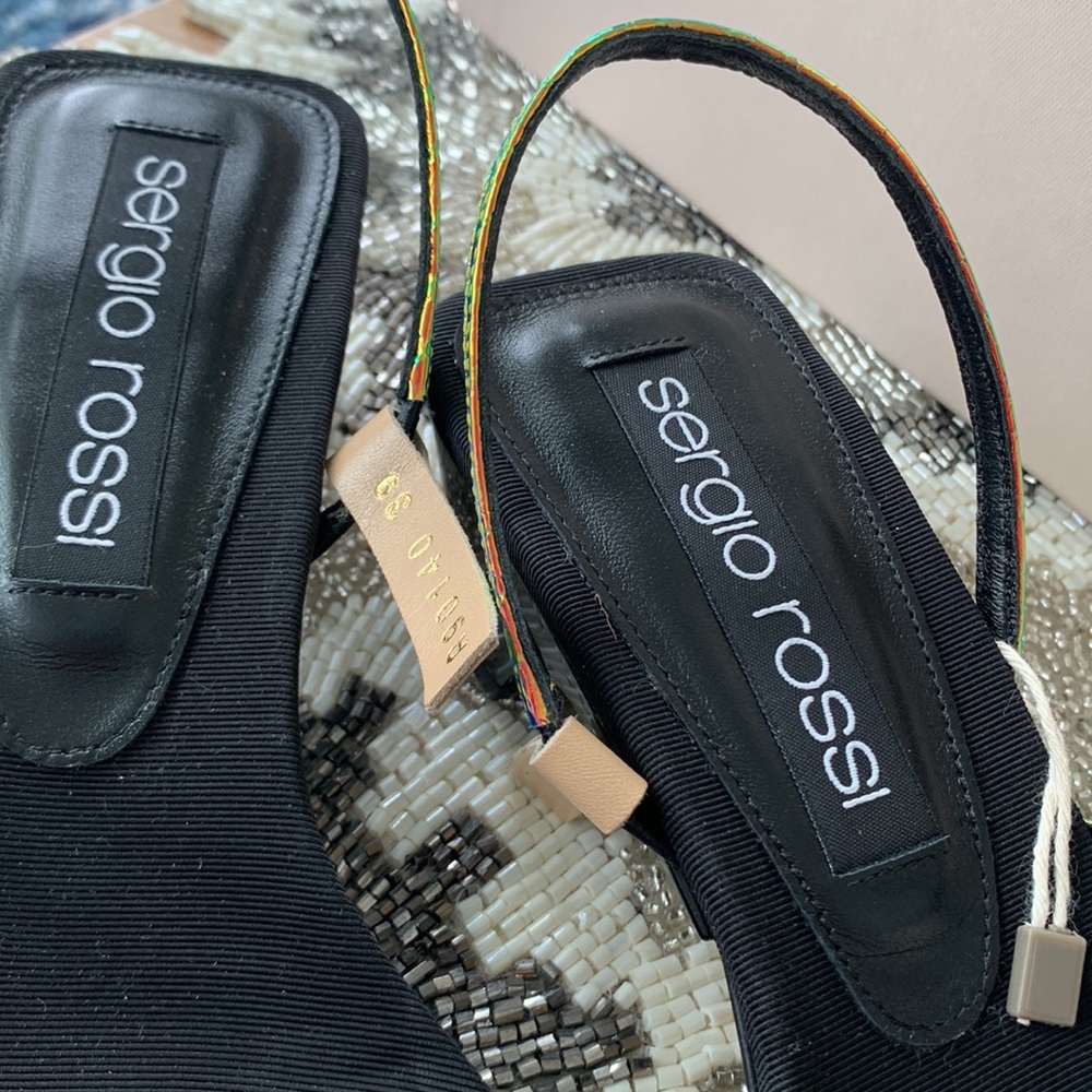 Brand new Sergio Rossi sandals, beautiful metallic holographic colors. Size 8.5 - Picture 2 of 5